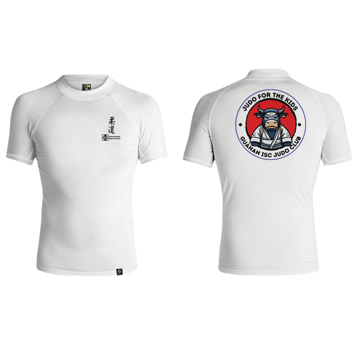 JUDO FOR THE KIDS Sublimated Short Sleeve Rash Guard (White)