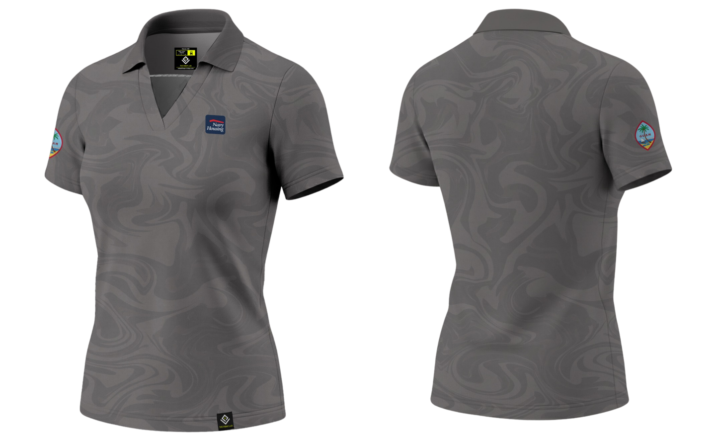NAVAL BASE HOUSING GUAM Sublimated Women's Polo (Gray)