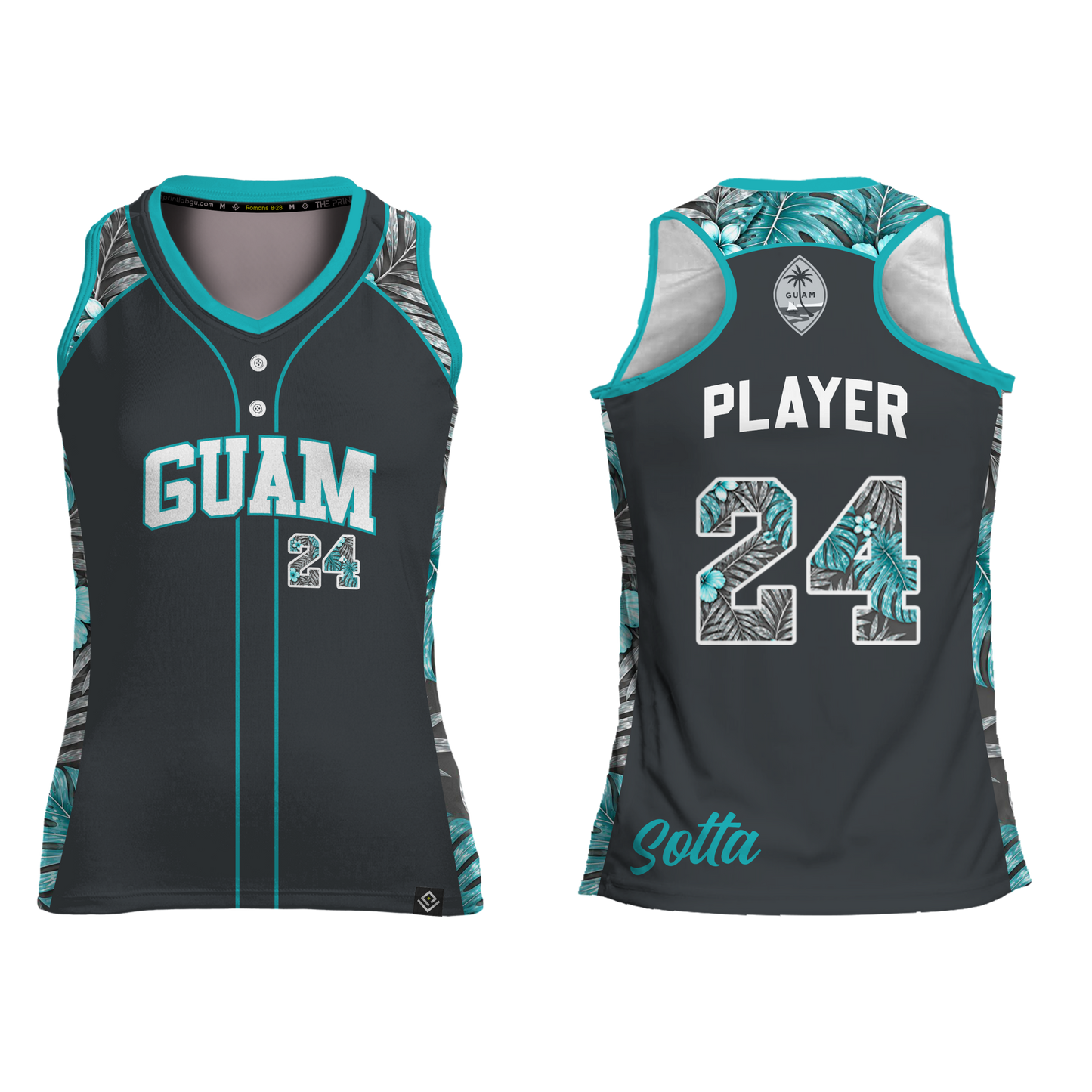SOTTA SOFTBALL Sublimated Women's Racer Back (Gray)