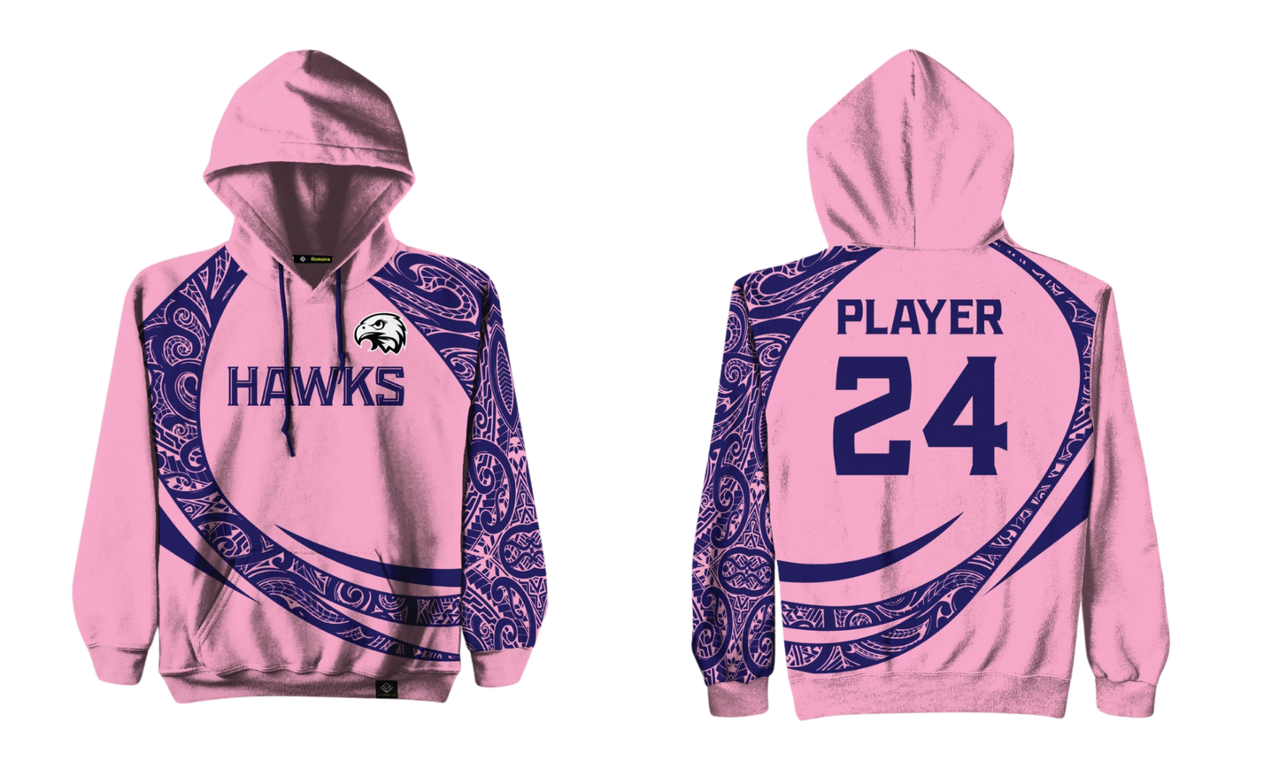 FBLG HAWKS RUGBY Sublimated Pull Over Hoodie (Hybrid)