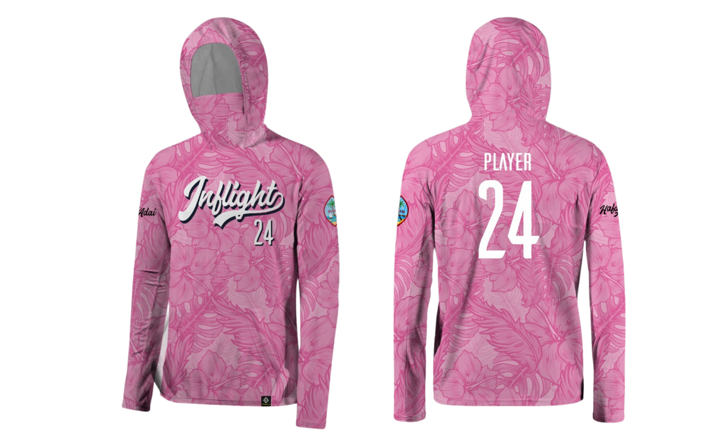 UNITED INFLIGHT Sublimated Men's Long Sleeve Hoodie with Mask