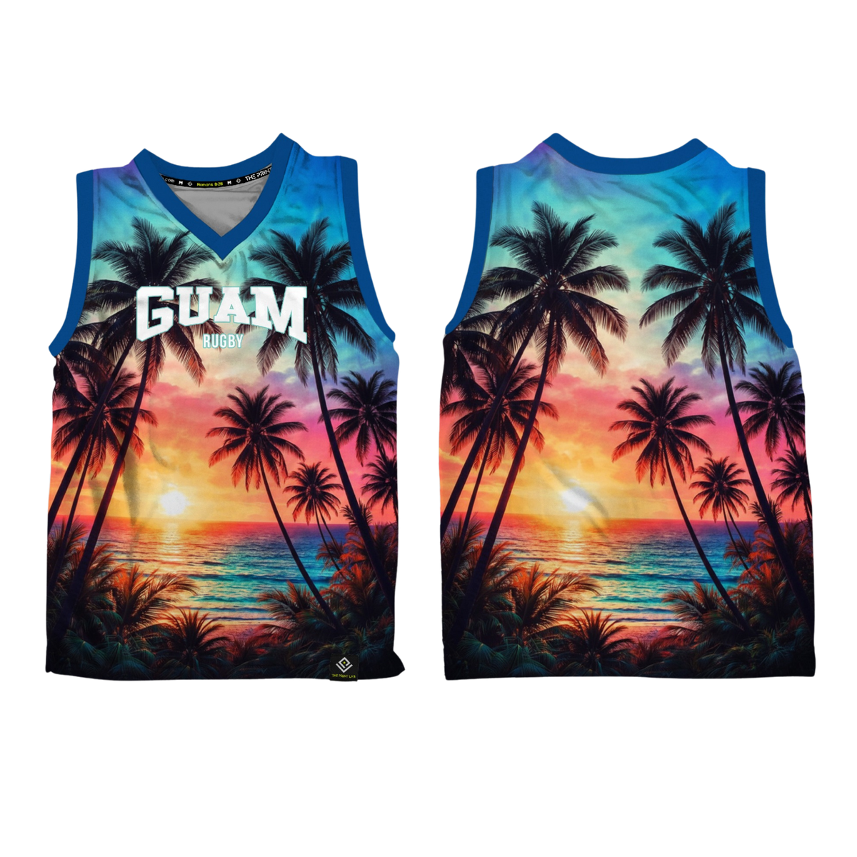 GUAM RUGBY Sublimated Men's Tank Top (Blue)
