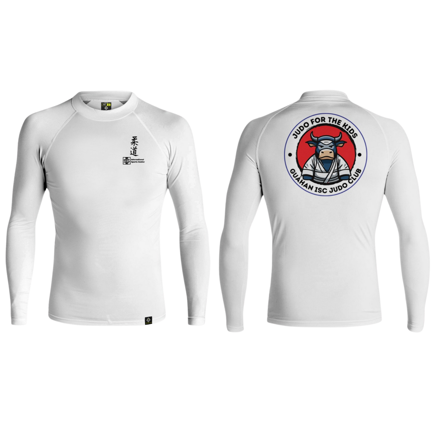 JUDO FOR THE KIDS Sublimated Long Sleeve Rash Guard (White)
