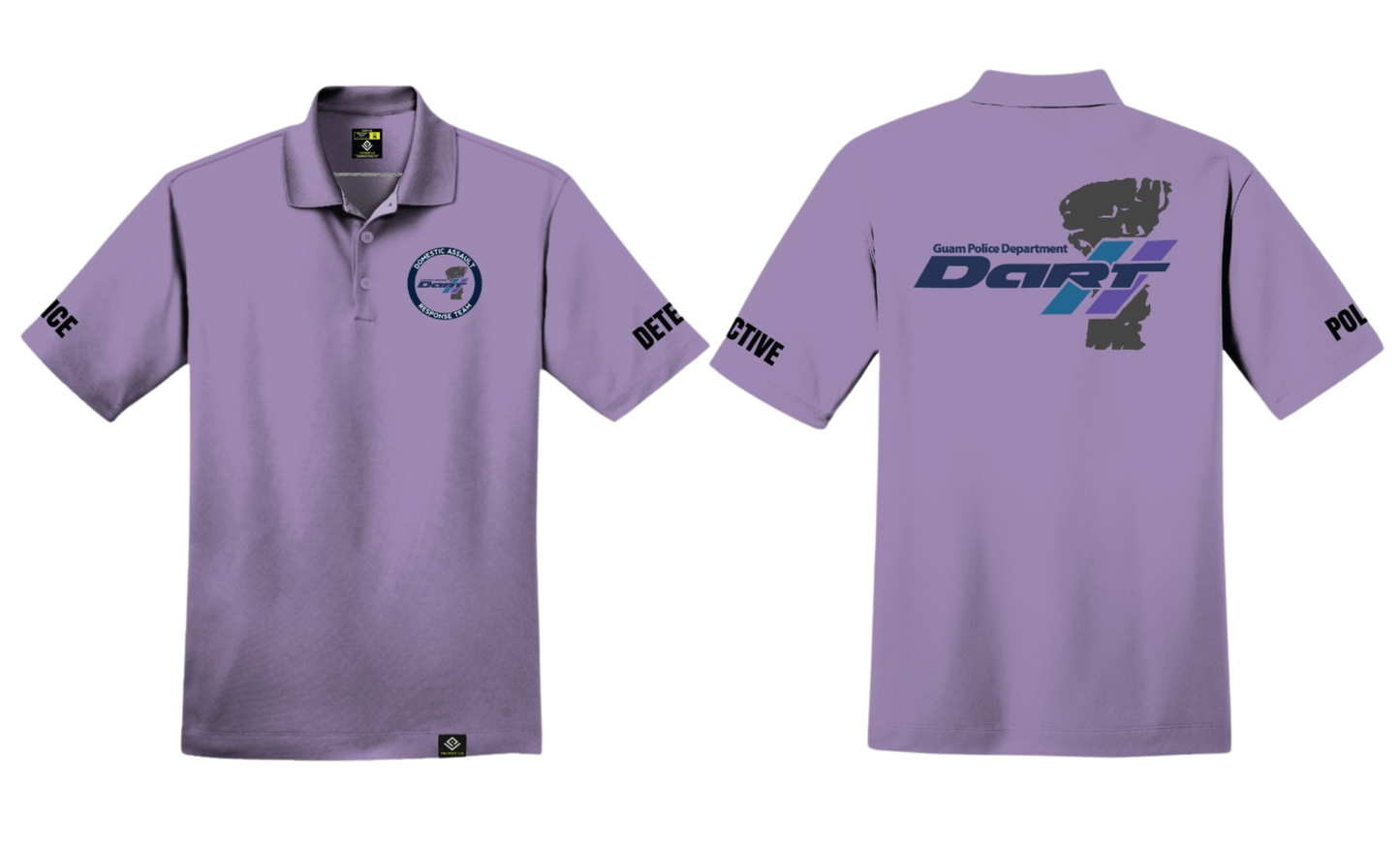 DOMESTIC ASSAULT Sublimated Men's Polo Shirt (Light Purple)