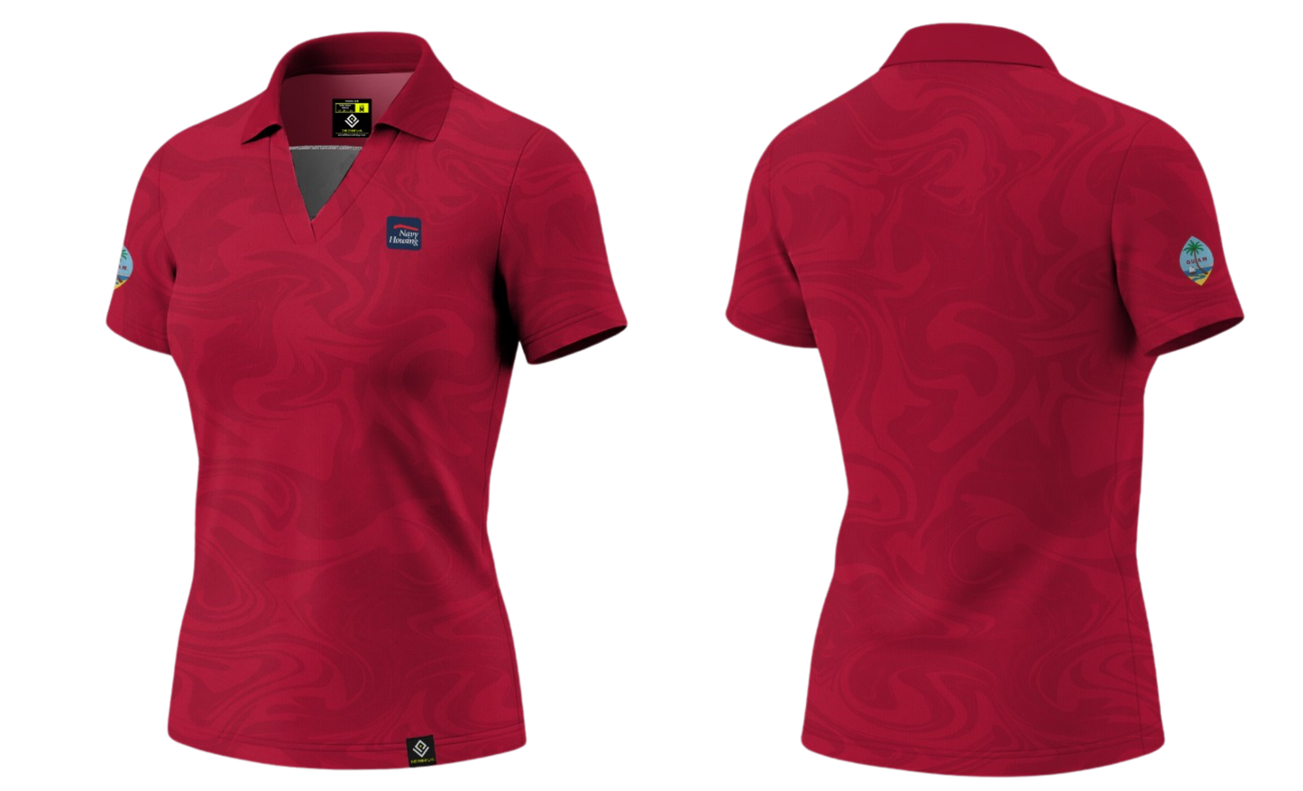 NAVAL BASE HOUSING GUAM Sublimated Women's Polo (Magenta)