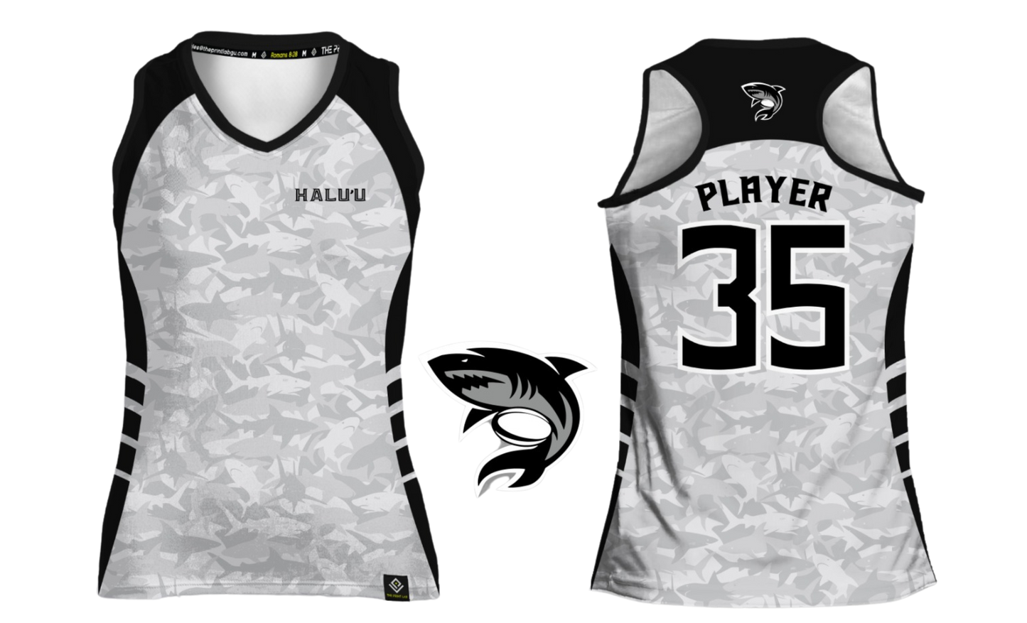 HALU'LU - SSHS RUGBY Sublimated Women's Racer Back (Balck)