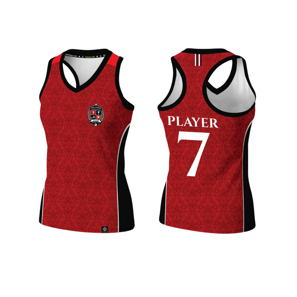 SANTA BARBARA Sublimated Women's Racerback (Red)