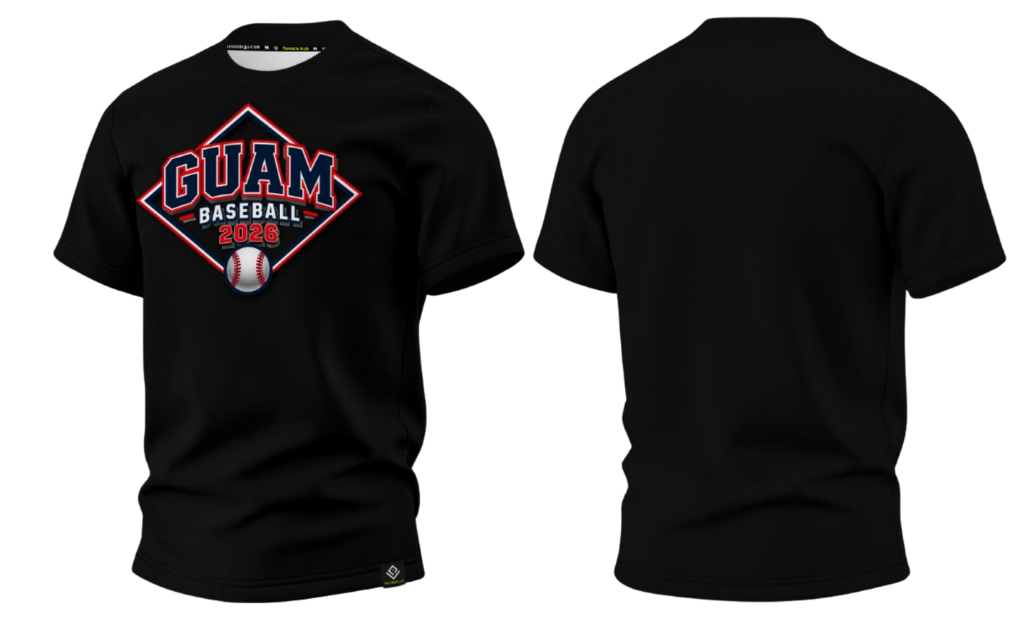 GUAM LITTLE LEAGUE Sublimated Men's T-shirt (Front Logo - Black)