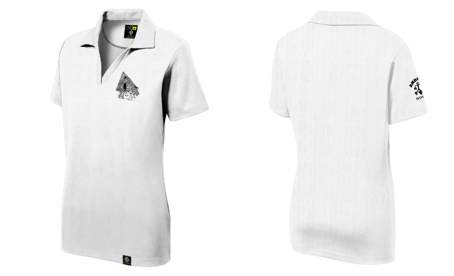 ANDERSEN FAMILY HOUSING Sublimated Women's V-neck Polo (White)