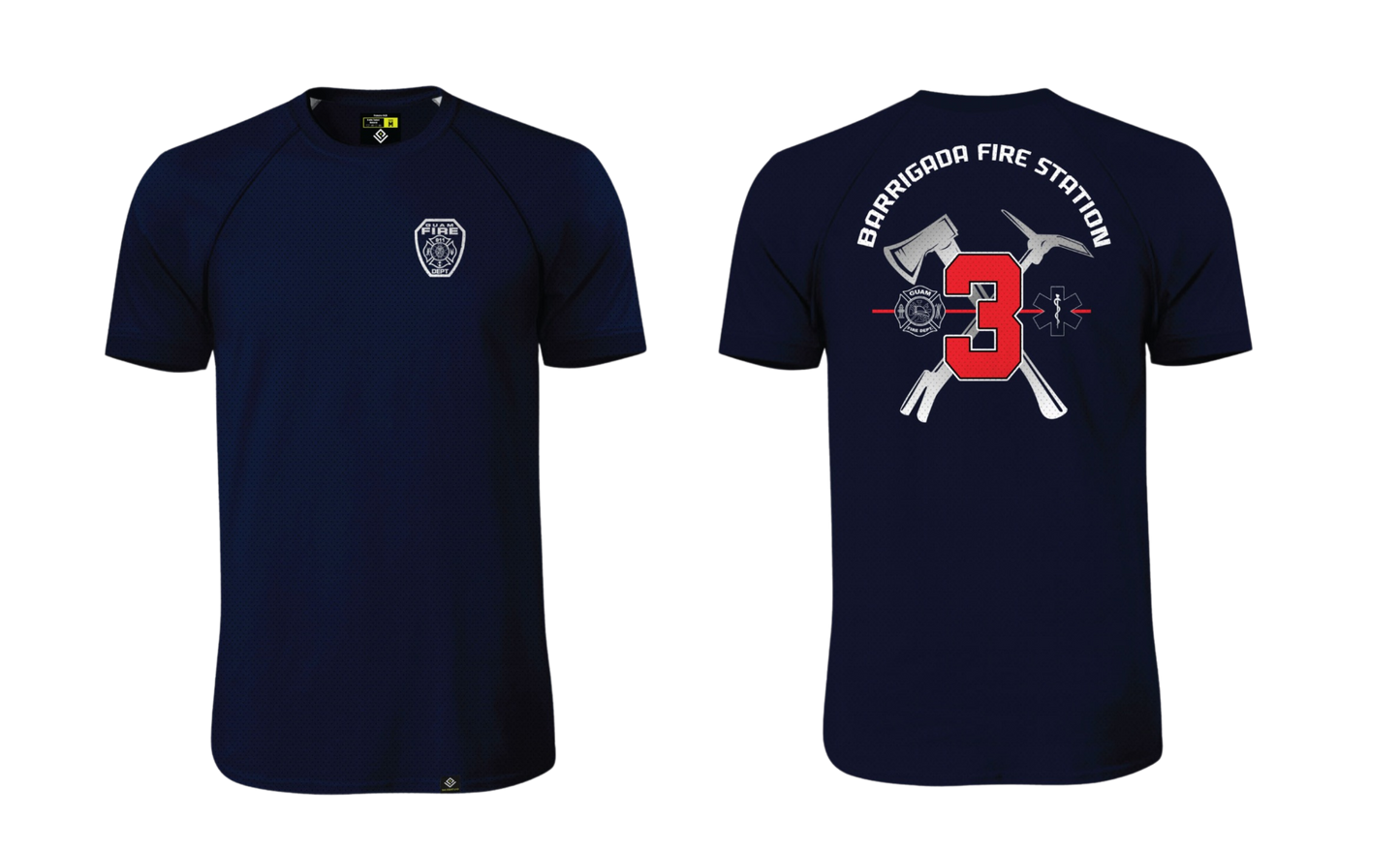 GUAM FIRE DEPARTMENT - Barrigada Fire Station - Sublimated Raglan T-shirt