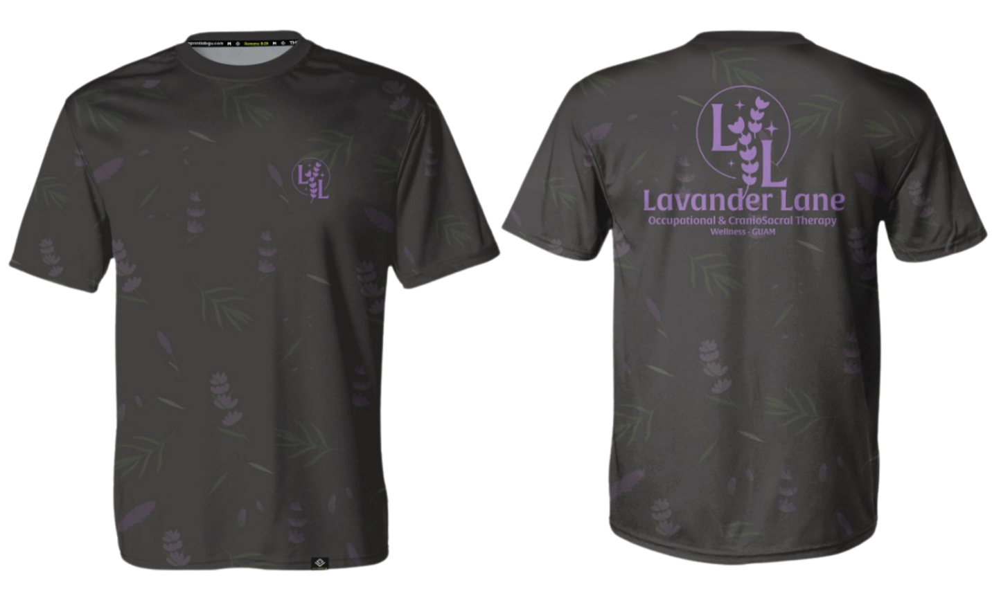 LAVENDER LANE - Men's Sublimated Round Neck Short Sleeve (Gray)