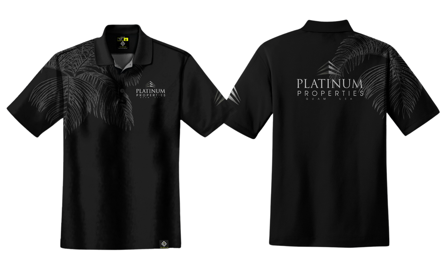 PLATINUM PROPERTIES Sublimated Men's Polo Shirt (Coconut Leaves Design)