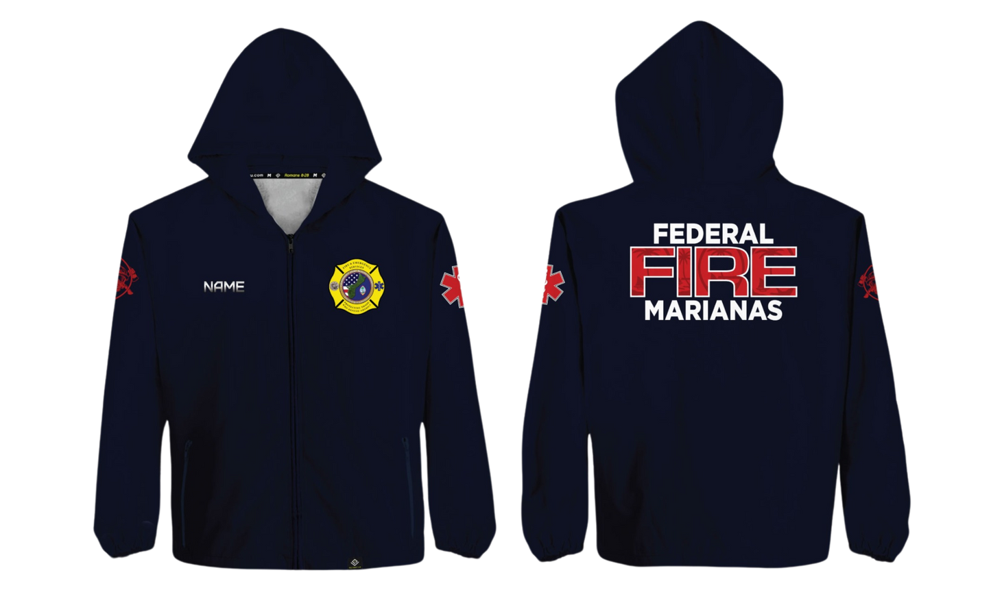 FEDERAL FIRE MARIANAS Sublimated Softshell Jacket with Hood (Name Only)
