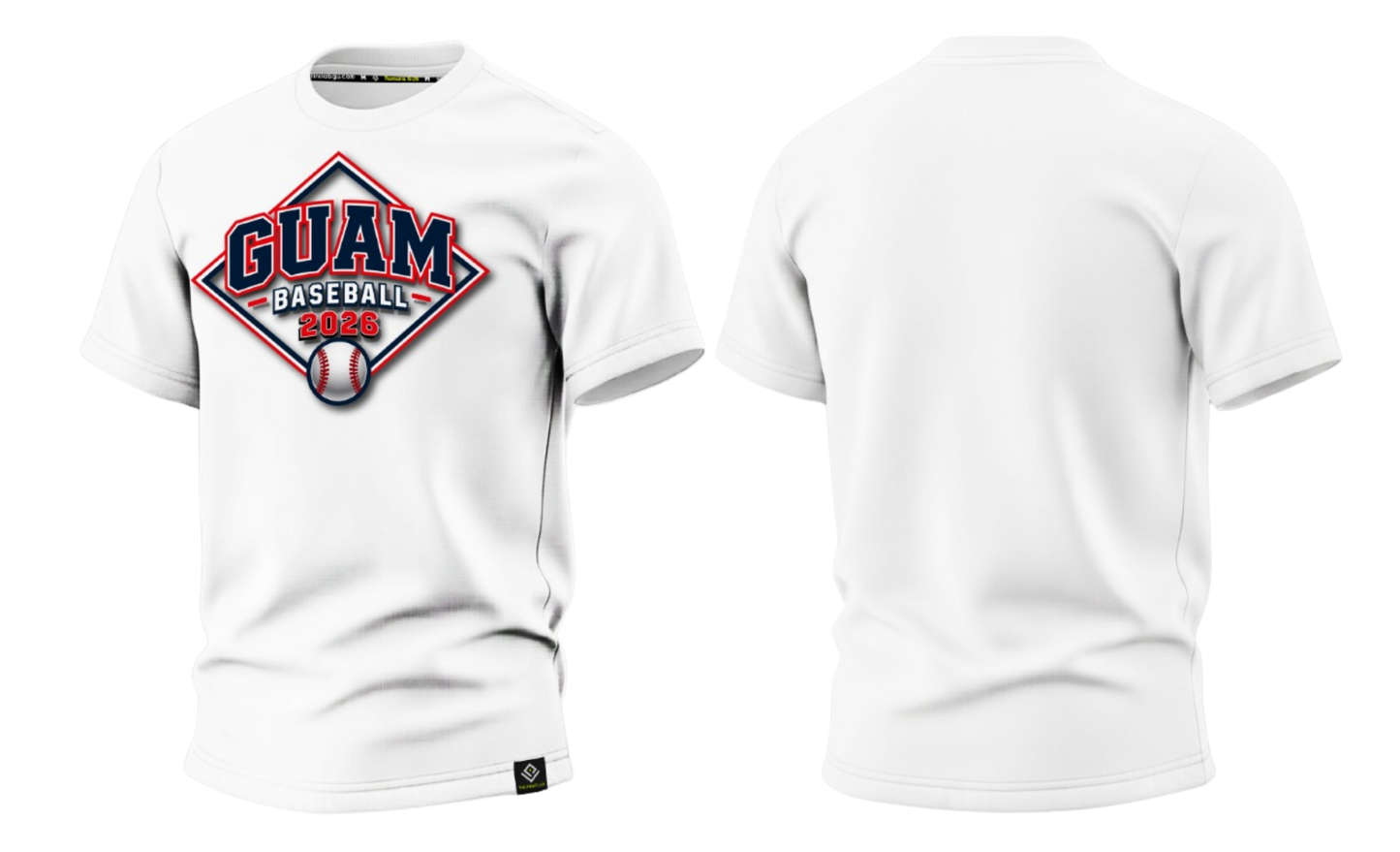GUAM LITTLE LEAGUE Sublimated Men's T-shirt (Front Logo - White)