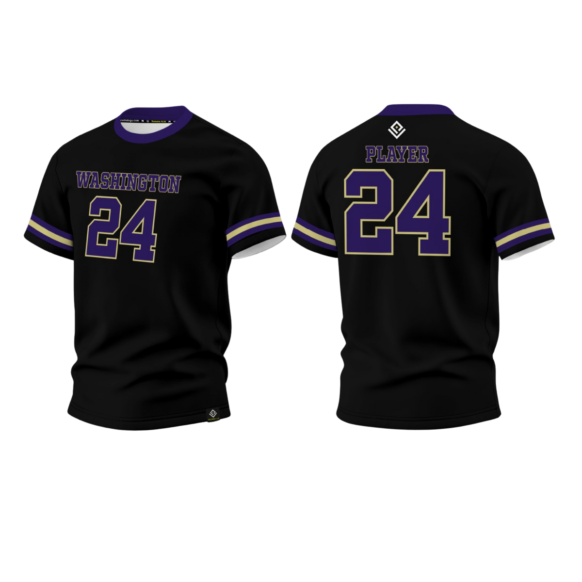 GW FOOTBALL Sublimated Men's T-shirt (Black)
