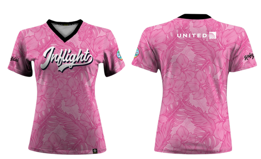 UNITED INFLIGHT Sublimated Women's V-neck Short sleeve