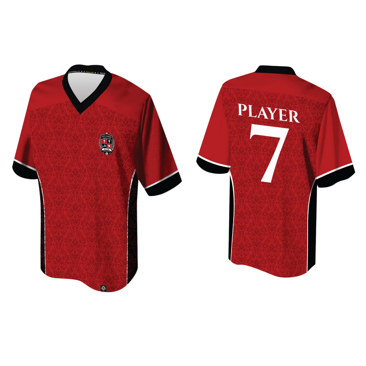 SANTA BARBARA Sublimated Men's Football Jersey (Red)
