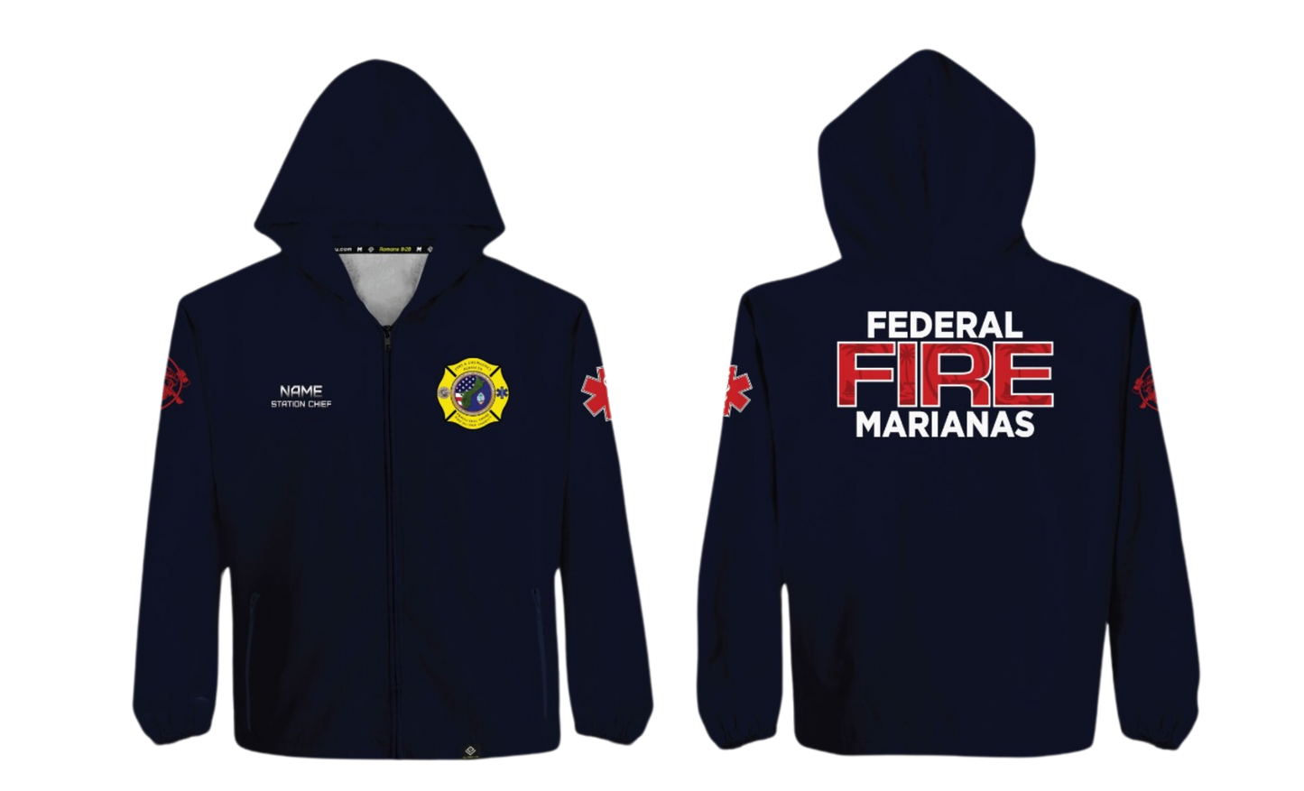 FEDERAL FIRE MARIANAS Sublimated Softshell Jacket with Hood (STATION CHIEF)