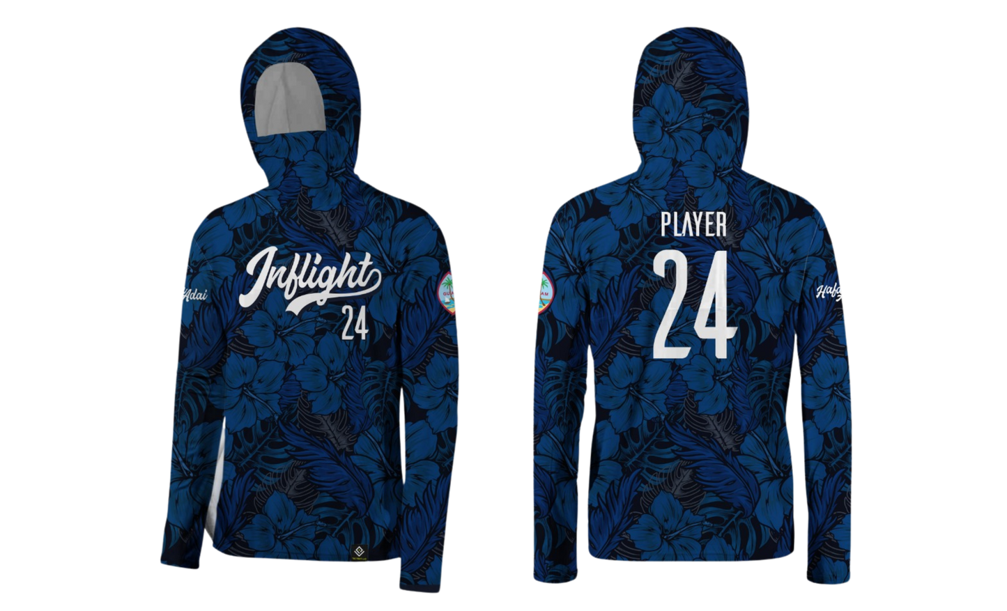 UNITED INFLIGHT Sublimated Men's Long Sleeve Hoodie with Mask