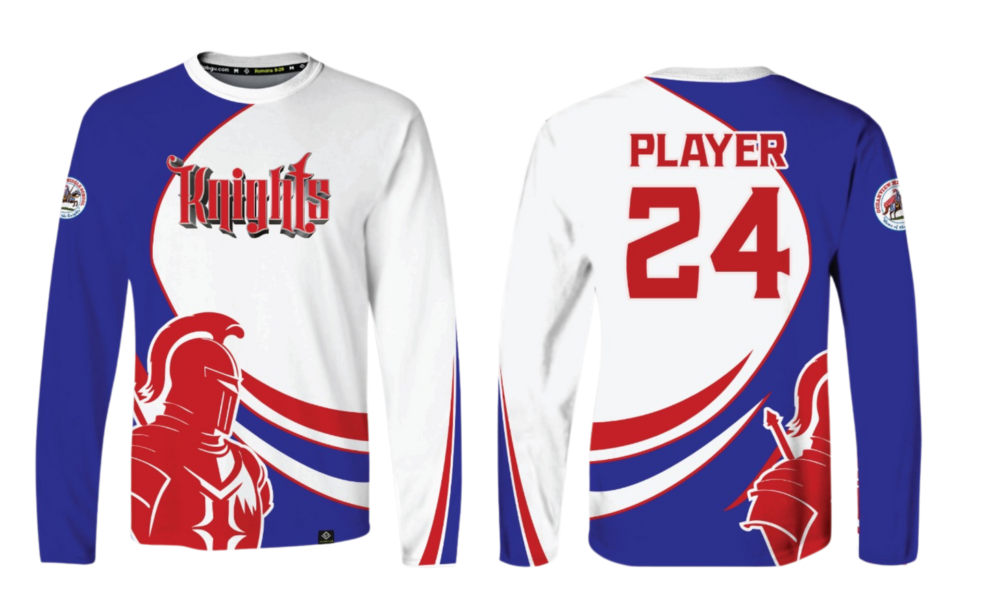 OCEANVIEW MIDDLE SCHOOL RUGBY Sublimated Men's Long Sleeve