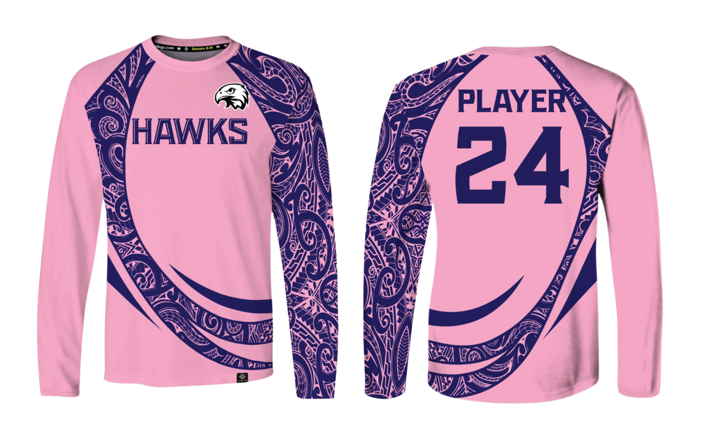 FBLG HAWKS RUGBY Sublimated Men's Long Sleeve