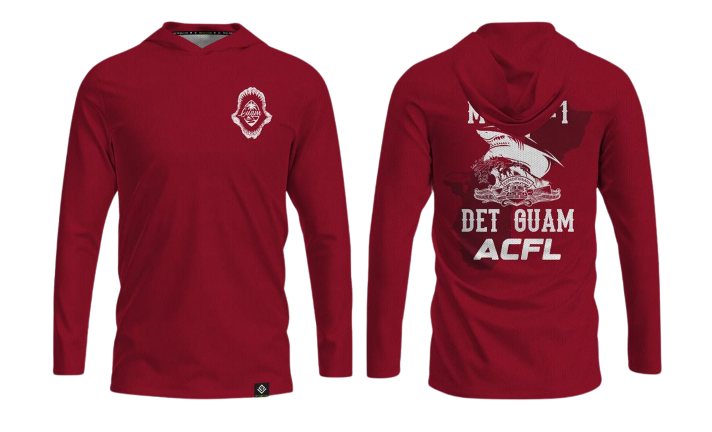 MESG -1 COMMAND FITNESS LEADER Sublimated Men's Long Sleeve with Hood (Red)