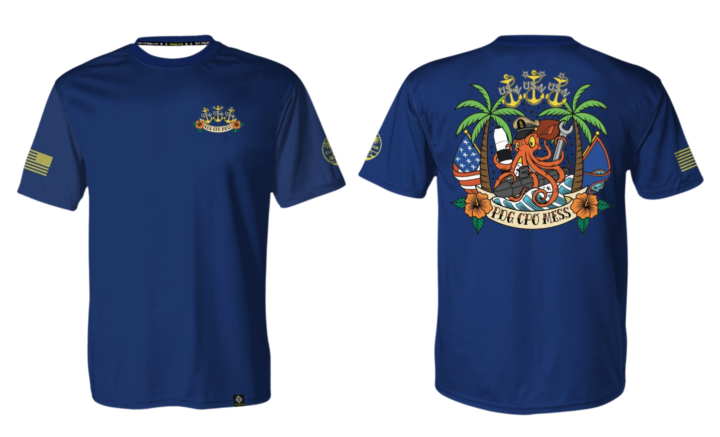 USN PDG CPO MESS Sublimated Men's Dri-Fit T-shirt (Blue)