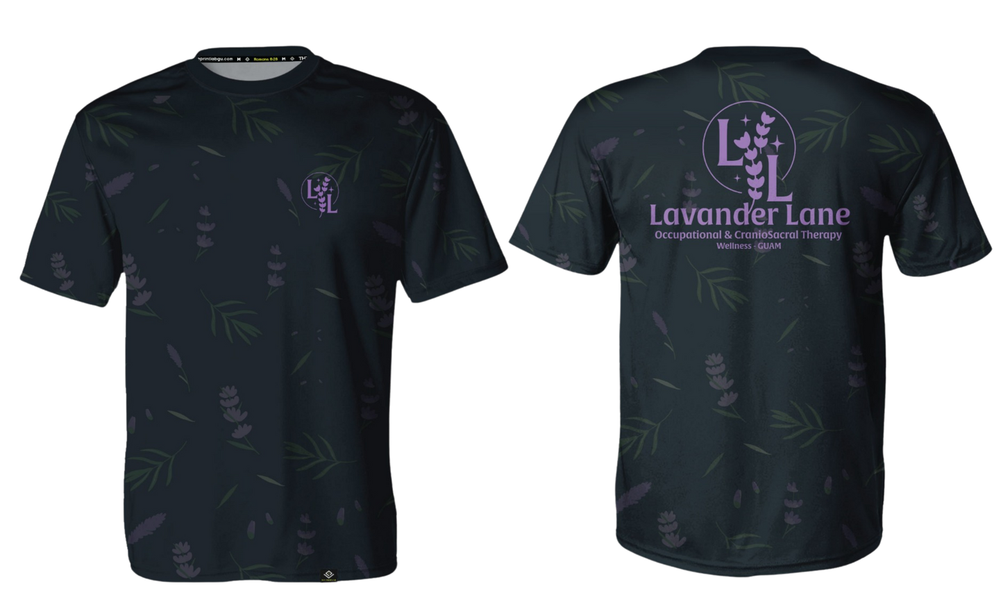 LAVENDER LANE - Men's Sublimated Round Neck Short Sleeve (Blue-Gray)