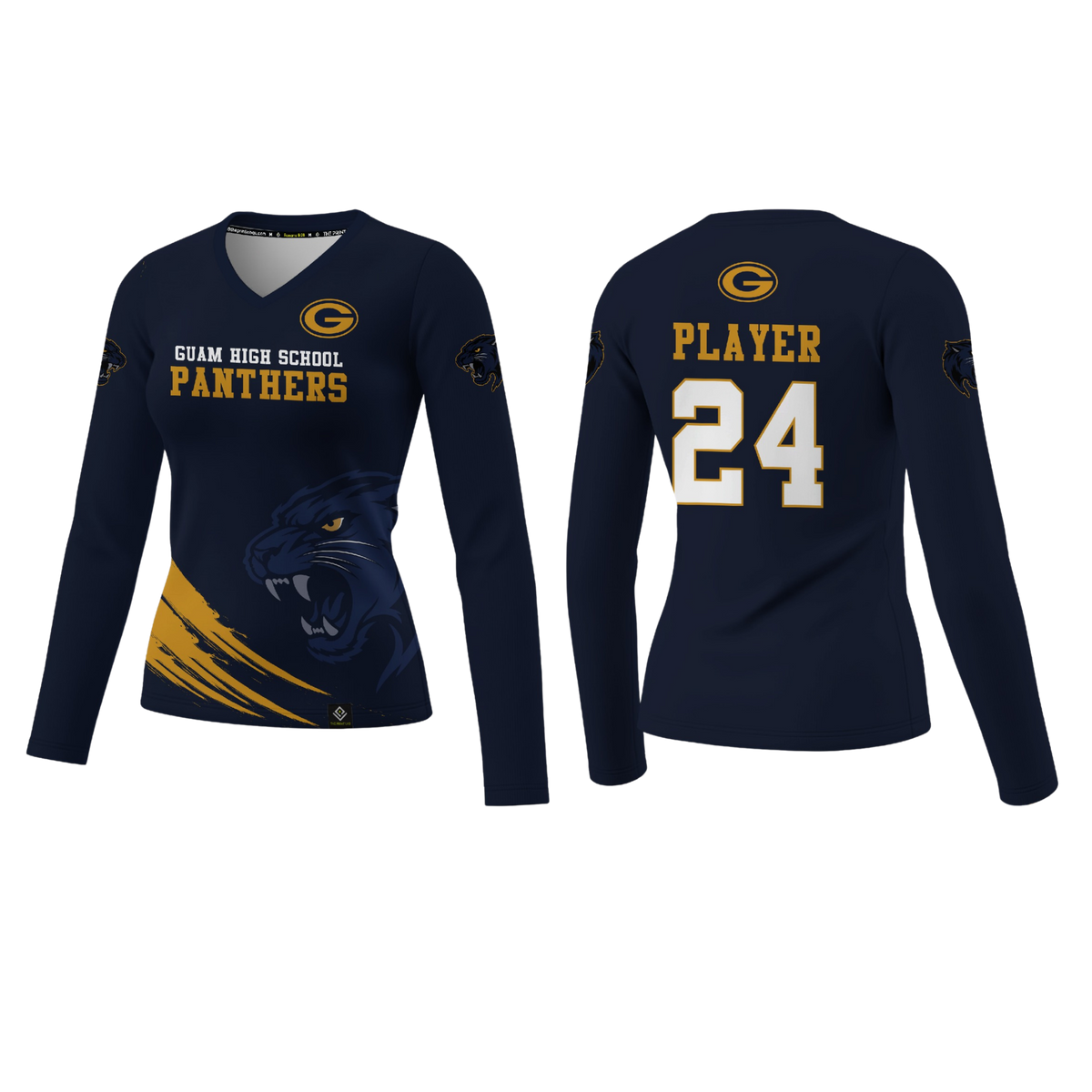 GUAM HIGHSCHOOL FOOTBALL Sublimated Women's Long Sleeve