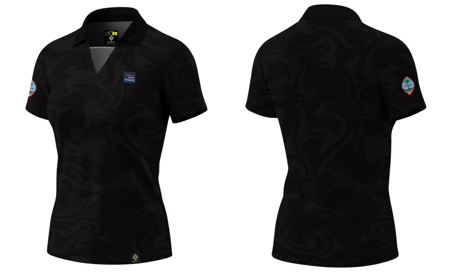 NAVAL BASE HOUSING GUAM Sublimated Women's Polo (Black)
