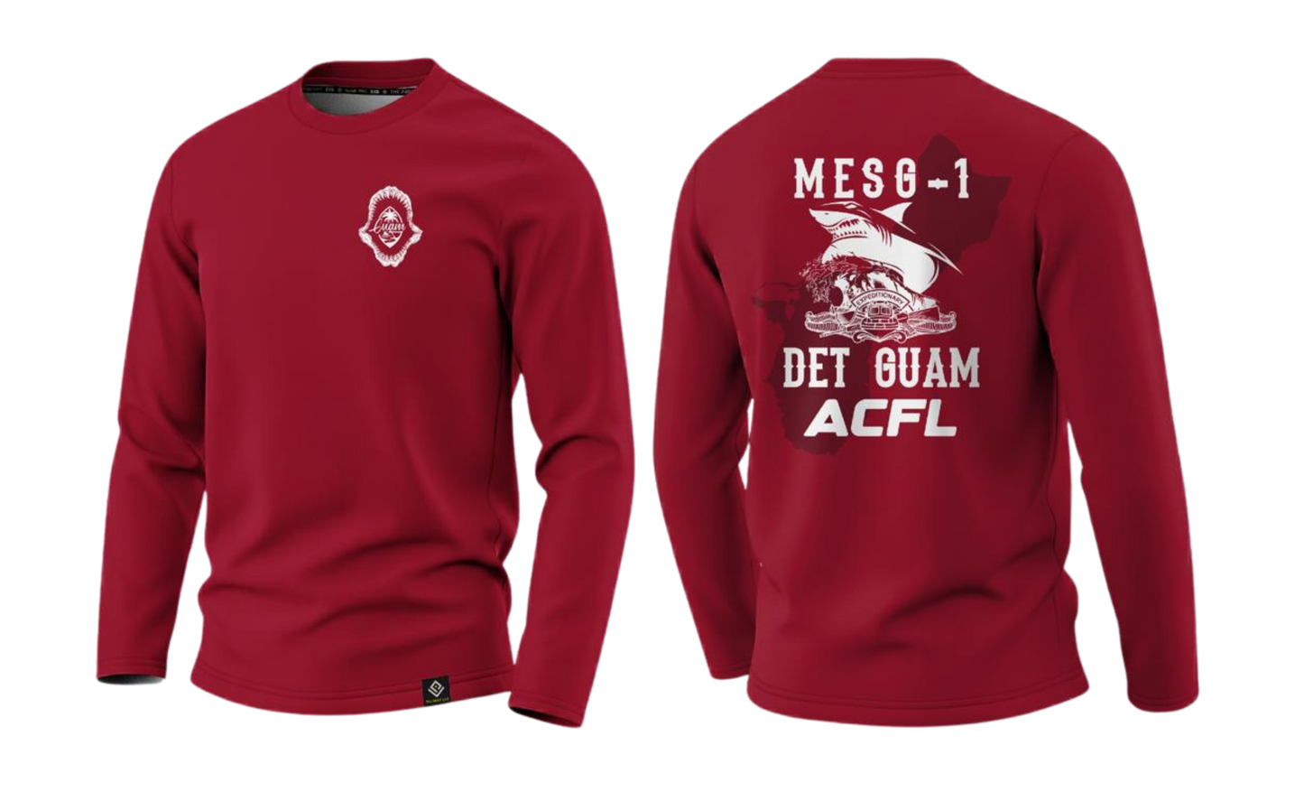 MESG -1 COMMAND FITNESS LEADER Sublimated Men's Long Sleeve (Red)