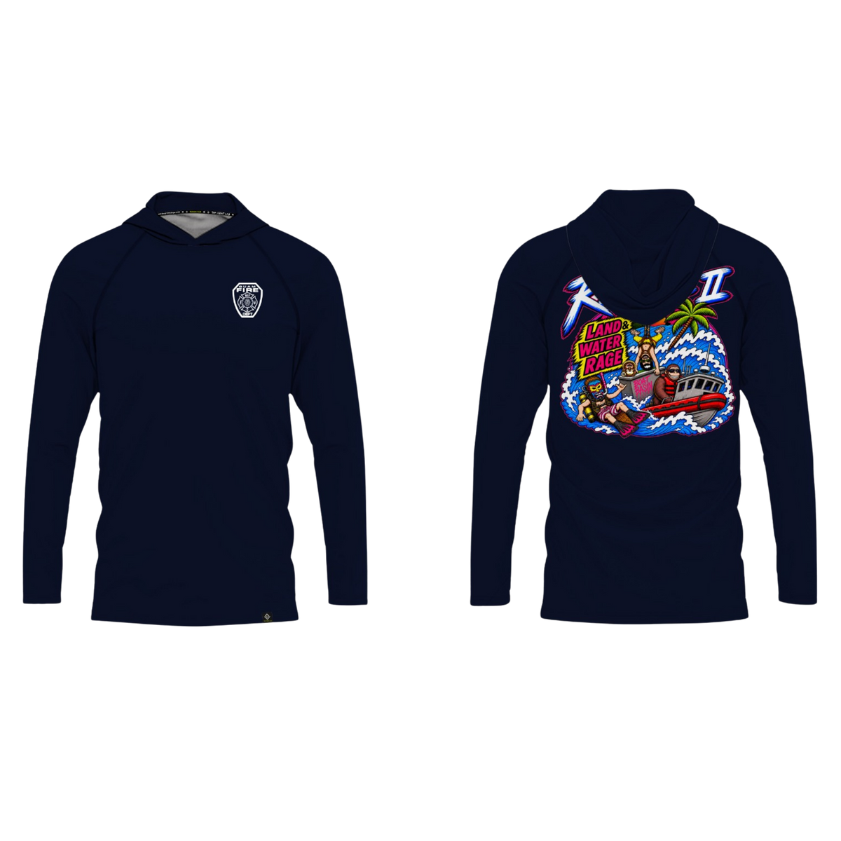 GFD STATION RESCUE II Sublimated Raglan Long Sleeve with Hood