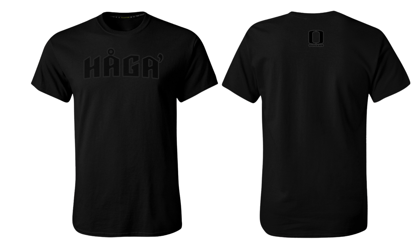 HAGA OUTLAWS Screen Print T-shirt (Haga Black)