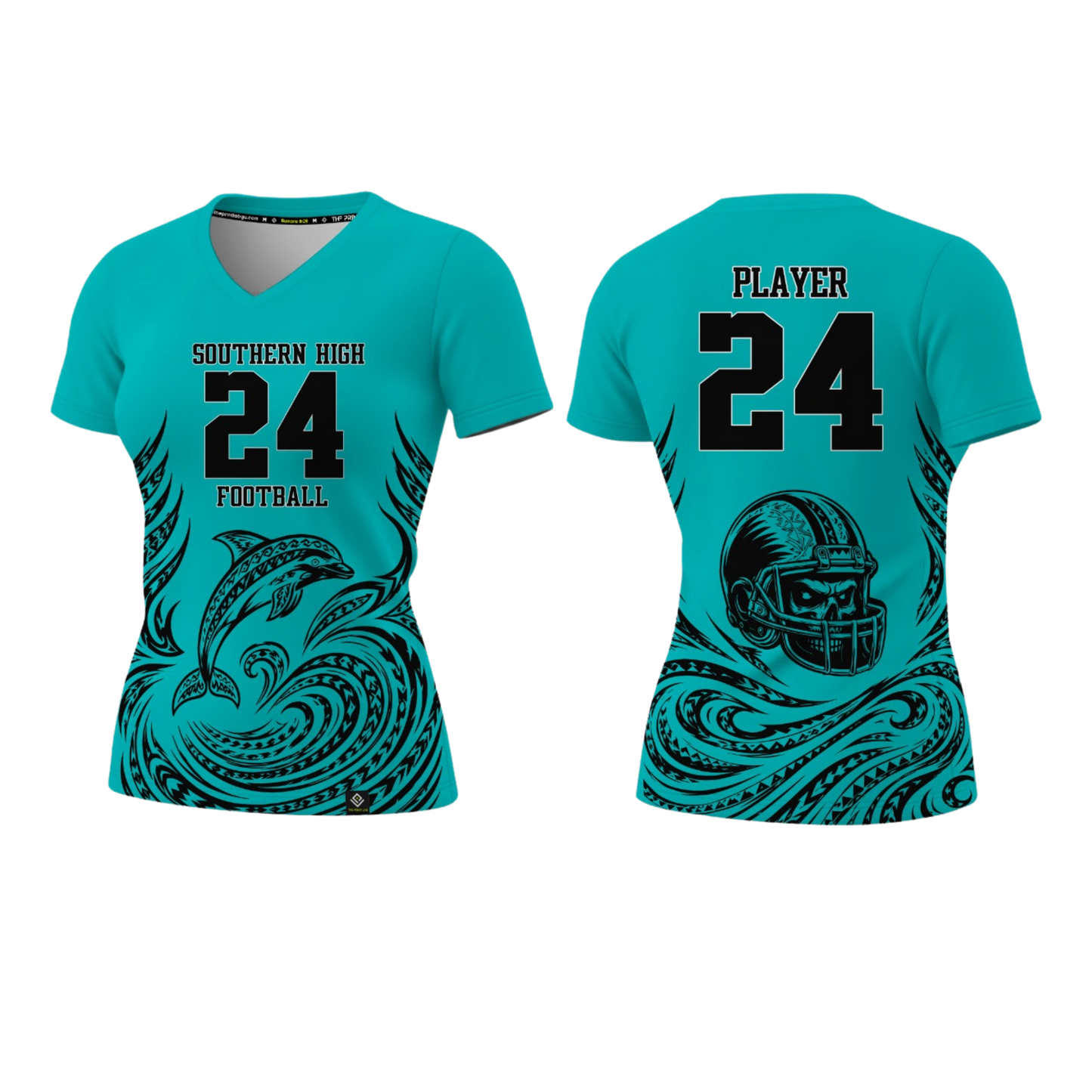 SOUTHERN HIGH FOOTBALL Sublimated Women's T-shirt (Teal)