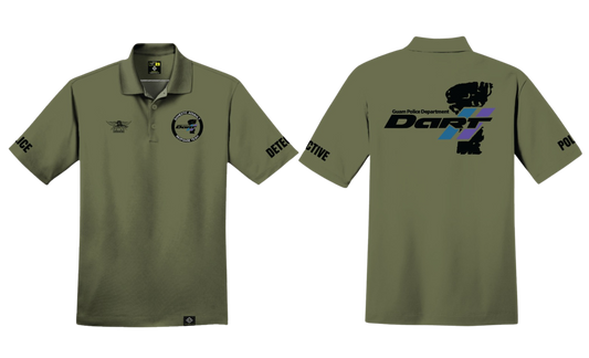 DOMESTIC ASSAULT Sublimated Men's Polo Shirt (Olive Green)
