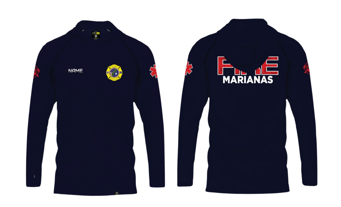 FEDERAL FIRE MARIANAS Sublimated Sublimated Men's Long Sleeve with Hood (Name Only)