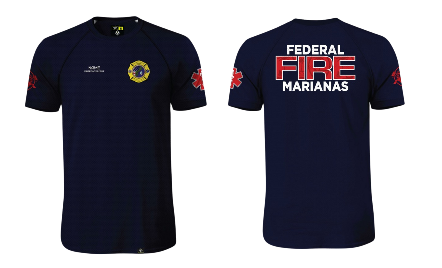 FEDERAL FIRE MARIANAS Sublimated Raglan T-shirt (FIREFIGHTER/EMT)