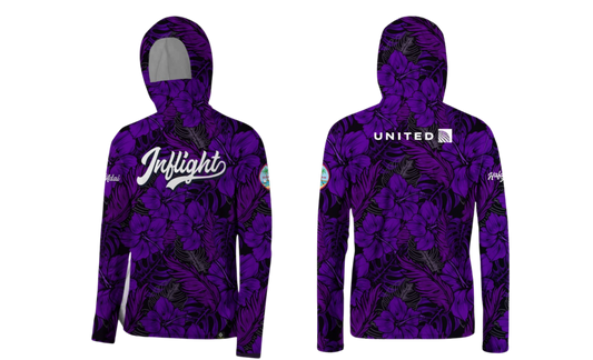 UNITED INFLIGHT Sublimated Men's Long Sleeve Hoodie with Mask