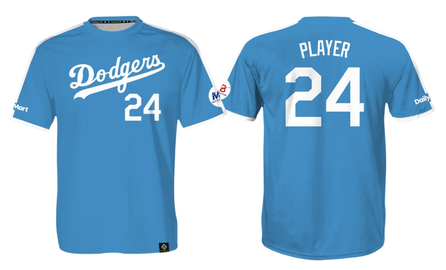 GUAM DODGERS Sublimated Men's T-shirt (Light Blue)