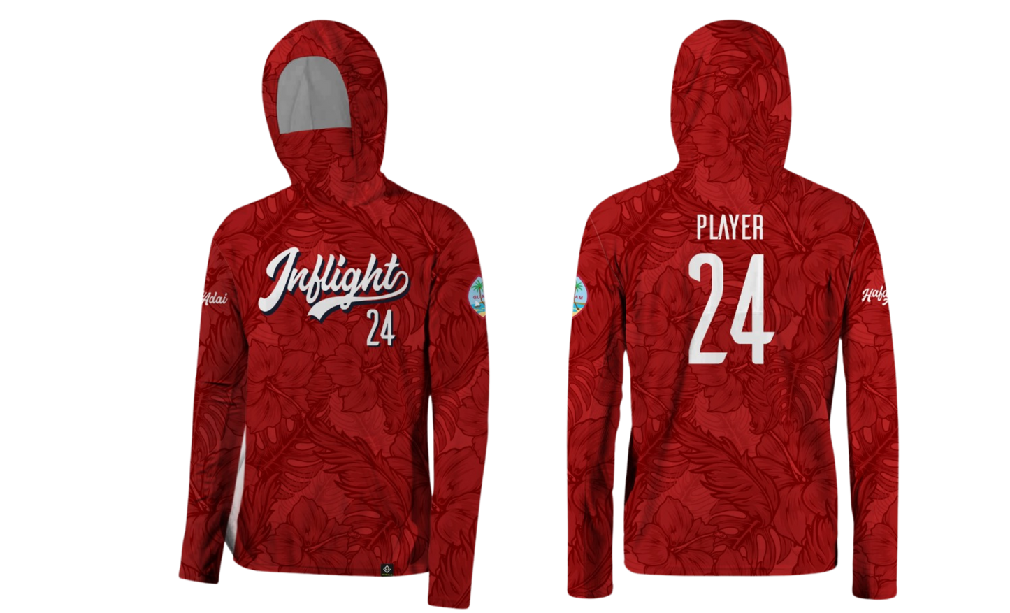 UNITED INFLIGHT Sublimated Men's Long Sleeve Hoodie with Mask