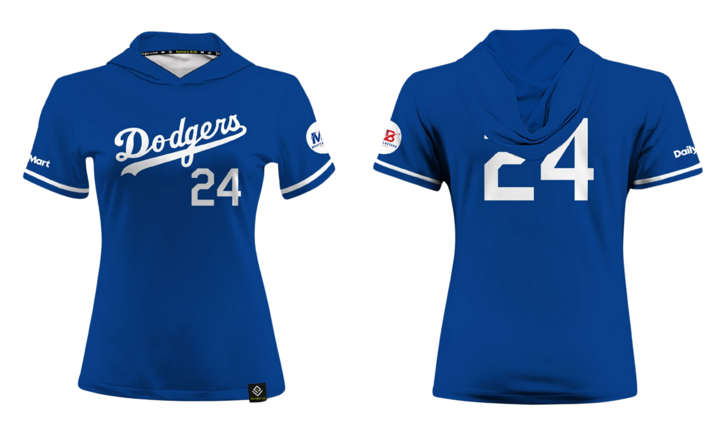 GUAM DODGERS Sublimated Women's Short Sleeve with Hood (Royal Blue)