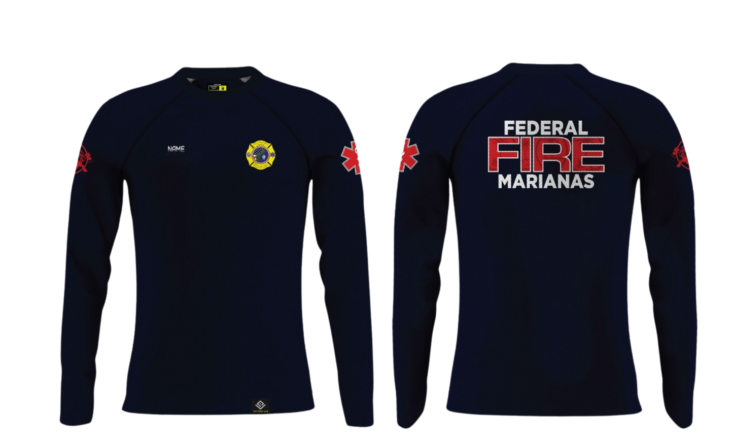 FEDERAL FIRE MARIANAS Sublimated Long Sleeve Raglan (Name Only)