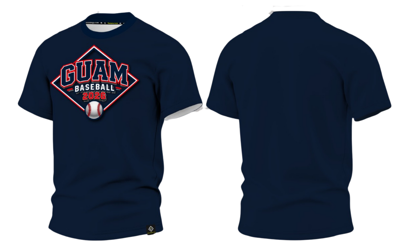 GUAM LITTLE LEAGUE Sublimated Men's T-shirt (Front Logo - Blue)