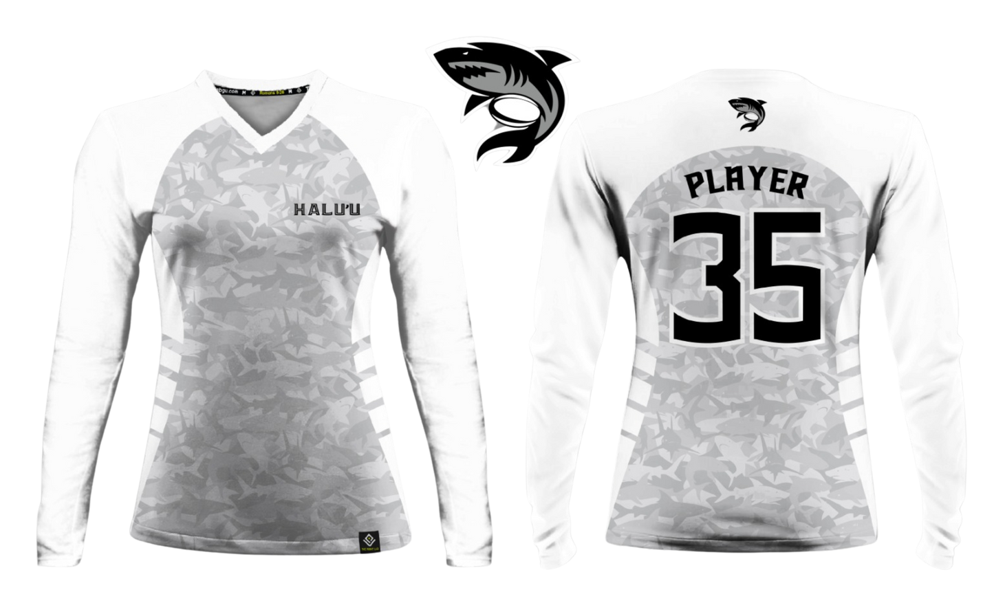 HALU'LU - SSHS RUGBY Sublimated Women's Long Sleeve (White)