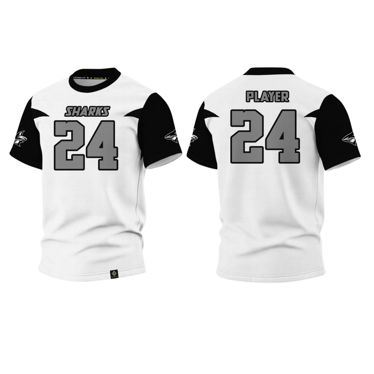 SIMON SANCHEZ FOOTBALL Sublimated Men's T-shirt (Black & White)