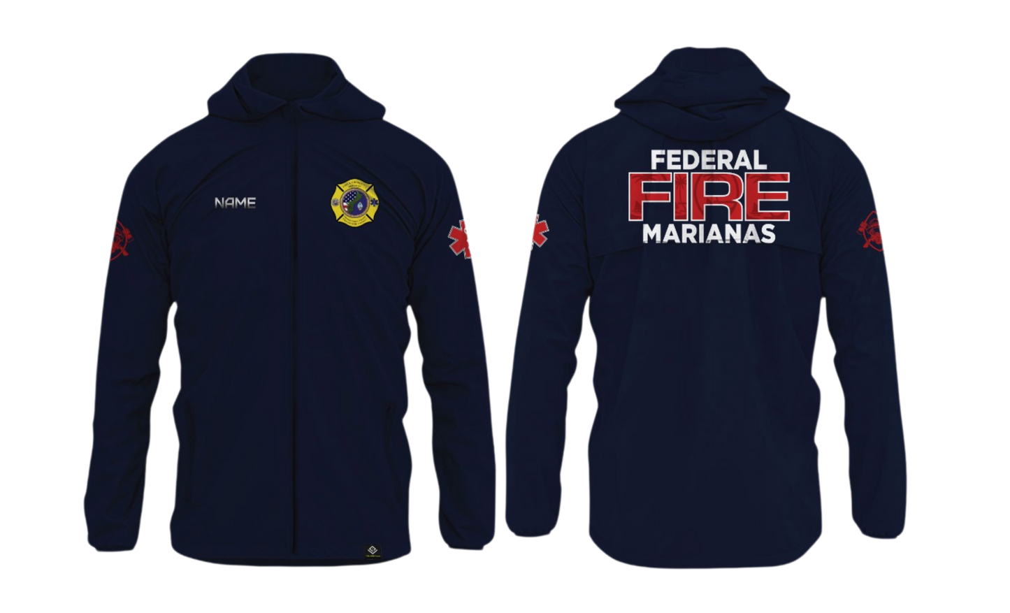 FEDERAL FIRE MARIANAS Sublimated Lightweight Windbreaker Jacket (Name Only)