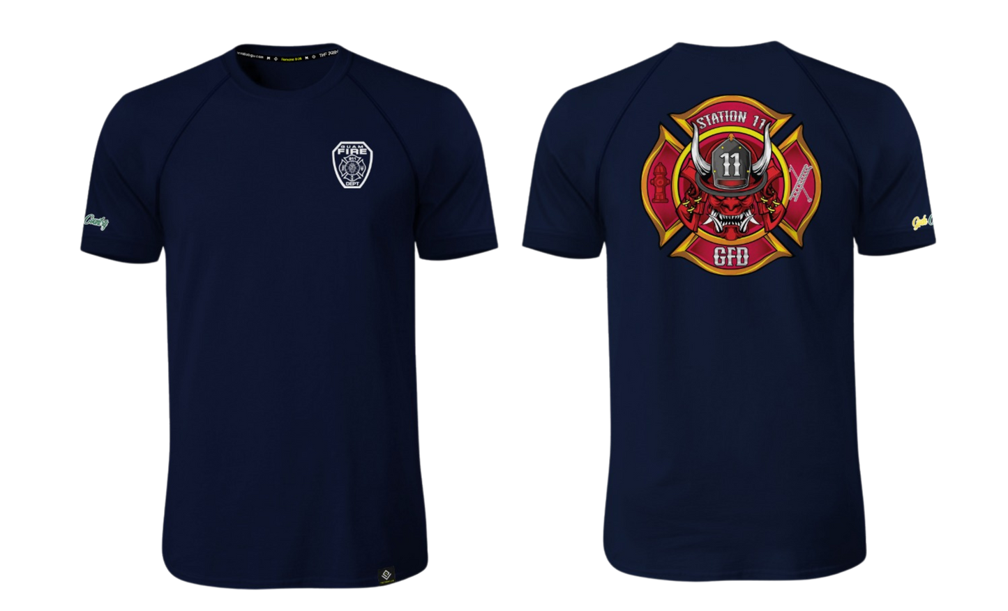 GUAM FIRE DEPARTMENT - Hannya Station 11 - Sublimated Raglan T-shirt