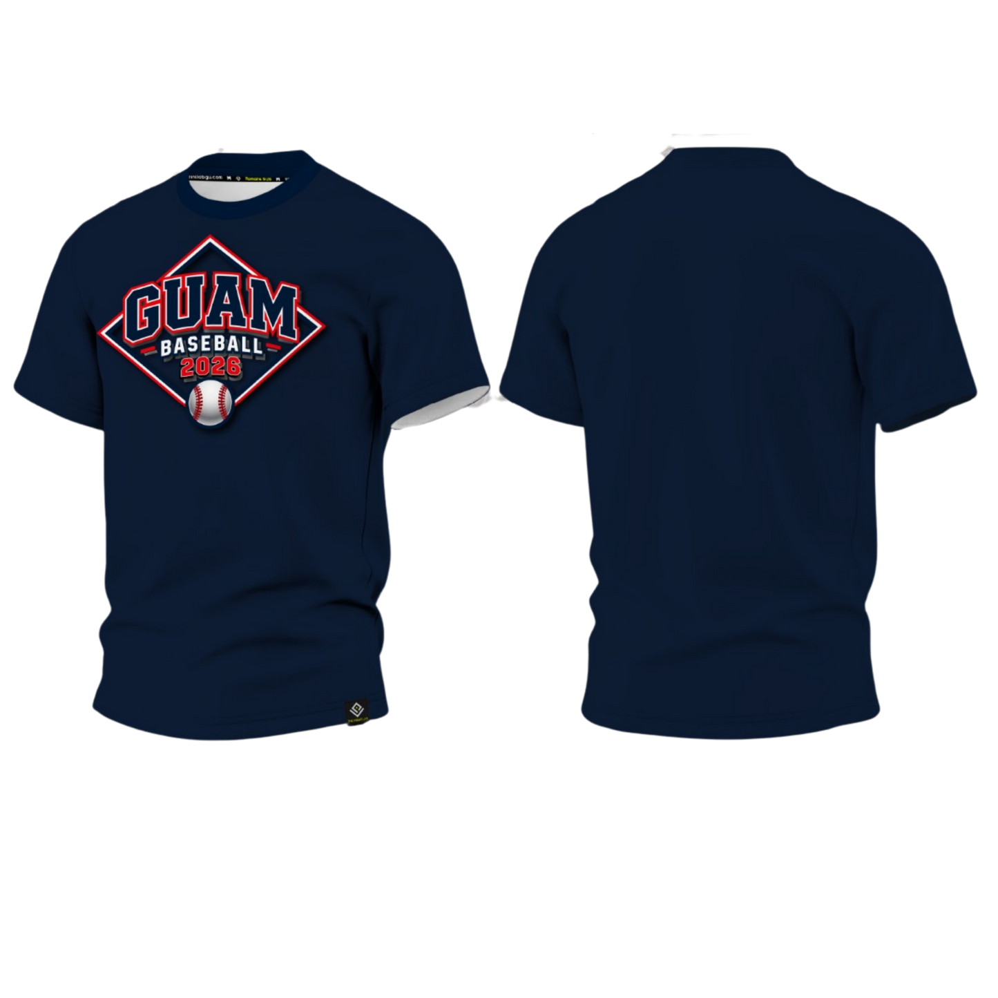 GUAM LITTLE LEAGUE 2026 Screen Print T-shirt (Navy Blue - Front Logo)