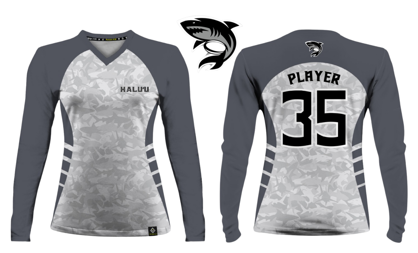 HALU'LU - SSHS RUGBY Sublimated Women's Long Sleeve (Gray)