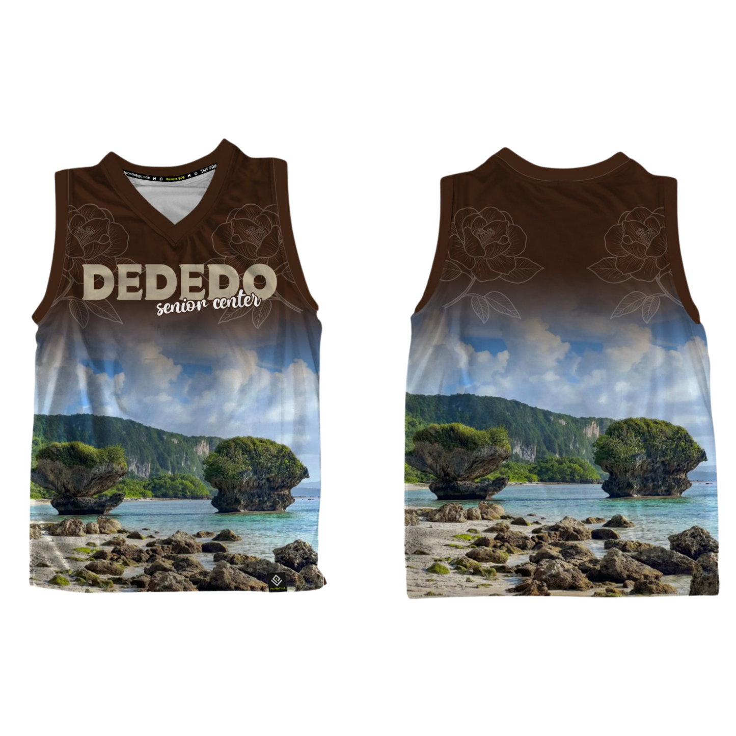 DEDEDO Sublimated Men's Tank Top Senior Center (Brown)